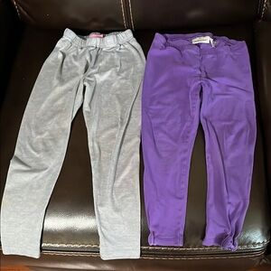 Girl’s Gray and Purple Leggings
